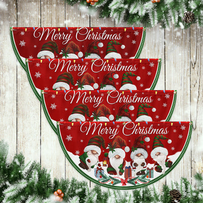 Merry Christmas Gnomes Non-Pleated Fan Flag