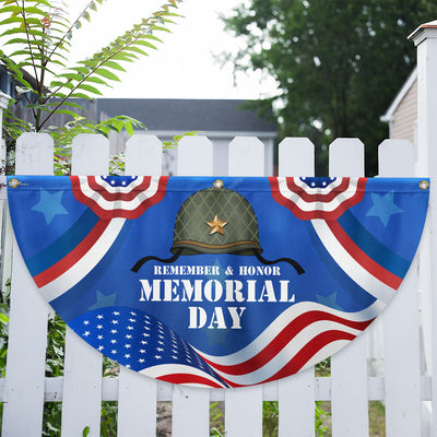 Veterans Day Memorial Day American Non Pleated Fan Flag