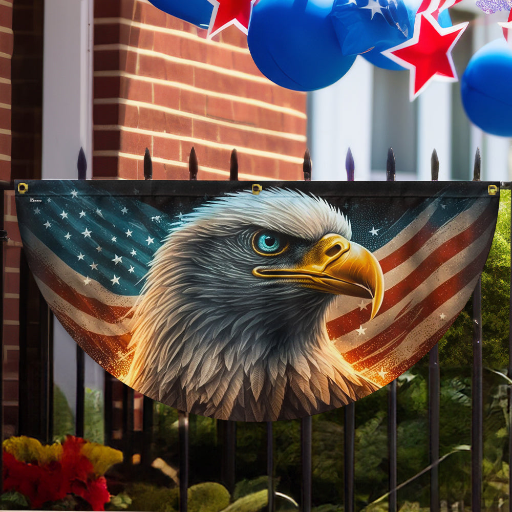 Flagwix American Flag - Eagle American Flag 4th of july Independence Day Non-Pleated Fan Flag