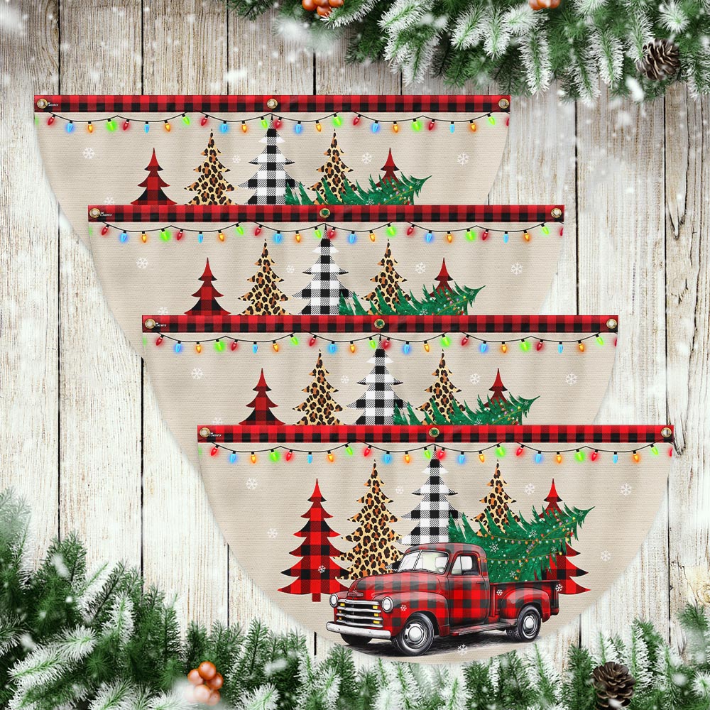 Christmas It's The Most Wonderful Time Of The Year Pickup Truck Non-Pleated Fan Flag