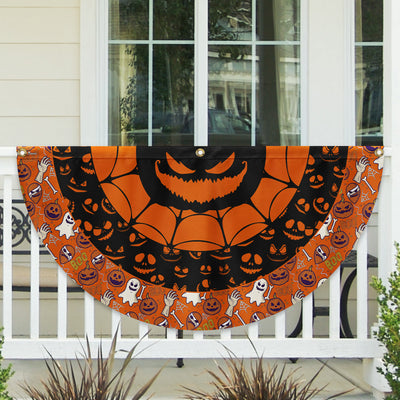 Halloween Non-Pleated Fan Flag