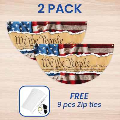 Flagwix American Flag - We The People Independence Day 4th Of july American Non-Pleated Fan Flag