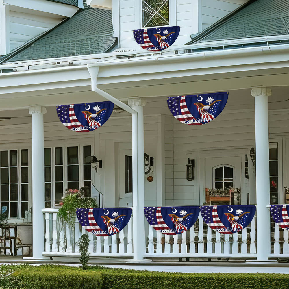 South Carolina Eagle Non-Pleated Fan Flag