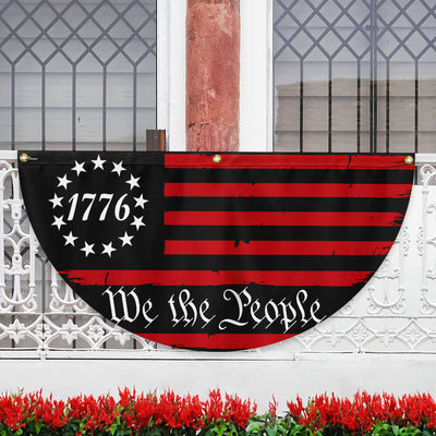 American Flag - 1776 We The People 2nd Amendment Non-Pleated Fan Flag