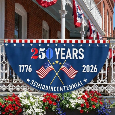 Flagwix American Flag - Flagwix America 250th Anniversary Non-Pleated Fan Flag