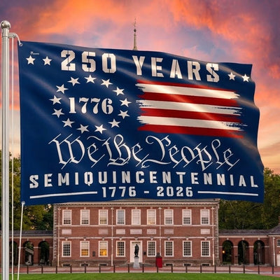 Flagwix American Flag - America 250th Anniversary We The People Grommet Canvas Flag