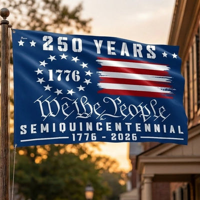 American Flag - America 250th Anniversary We The People Grommet Canvas Flag