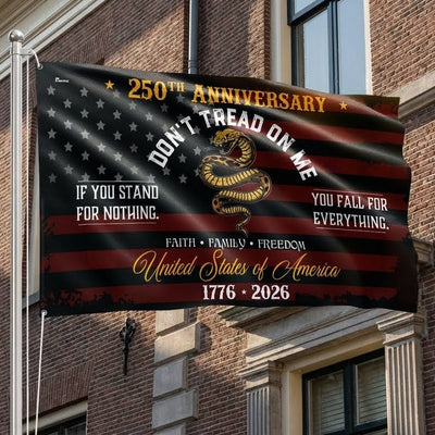 USA 250th Anniversary Grommet Flag – Don’t Tread On Me Gadsden Flag Patriotic Design
