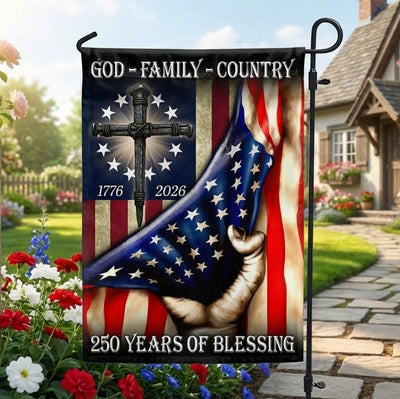 Betsy Ross 250 Years American Flag, God Family Country Patriot 1776 2026