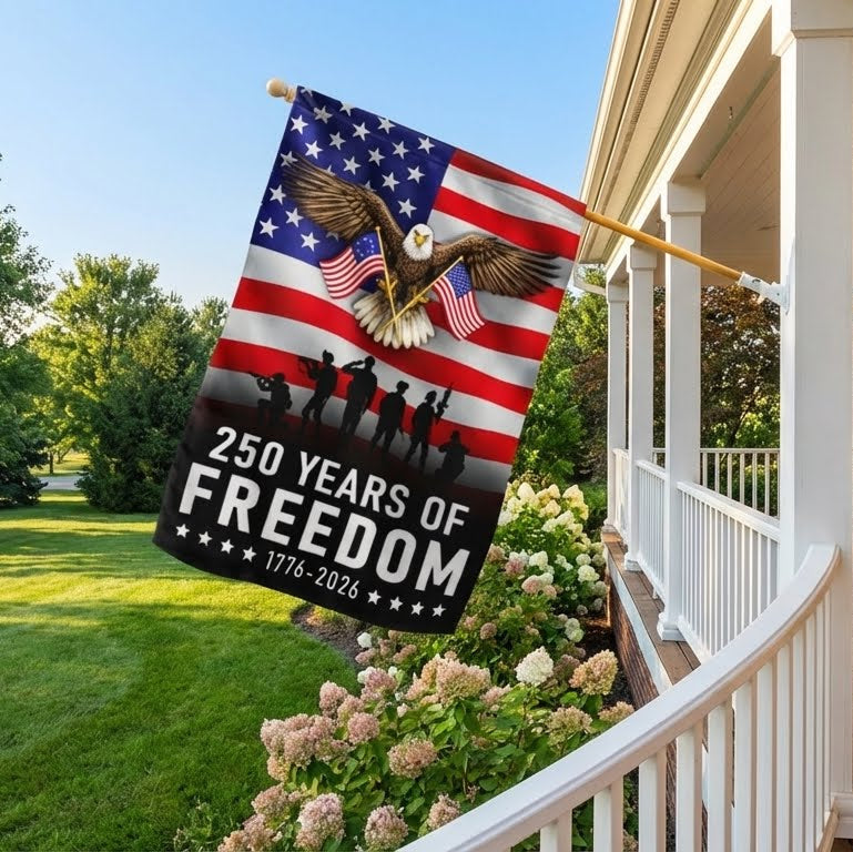 Patriotic Eagle Betsy Ross 250 Flag for 250 Years of Freedom Anniversary