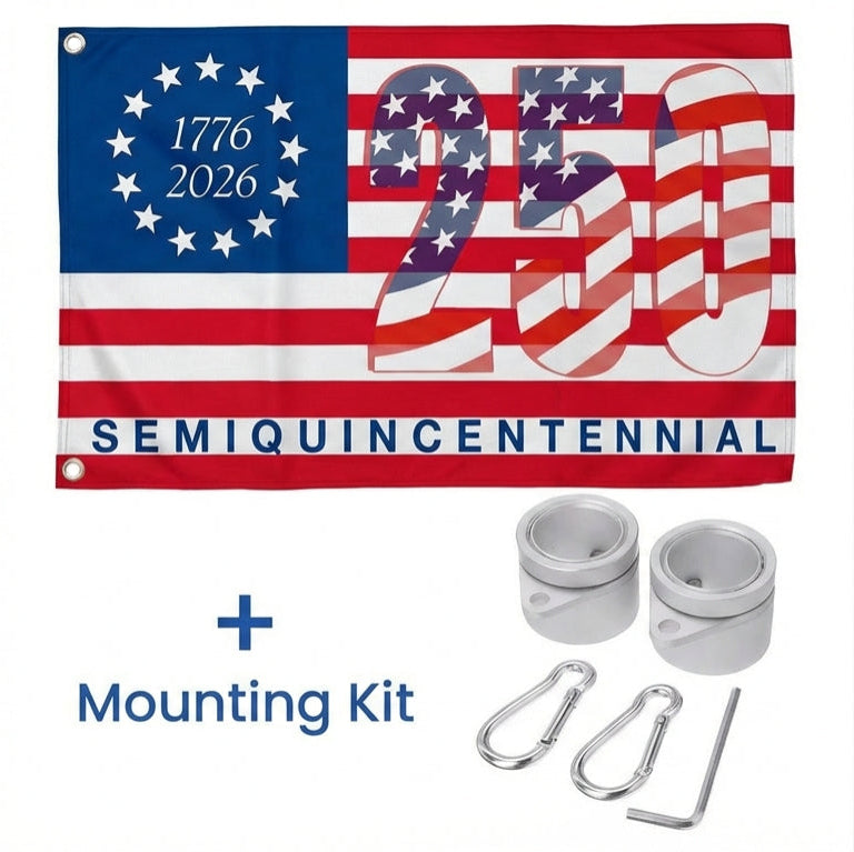 America 250th Anniversary United States Semiquincentennial 1776 2026 Patriotic Grommet Flag 3-Day Shipping
