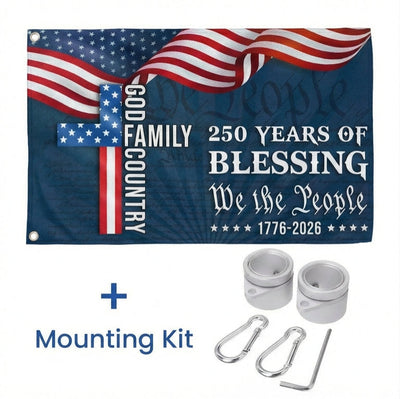 We The People American Flag, 250 Years Blessing 1776 2026 Grommet Flag 3-Day Shipping