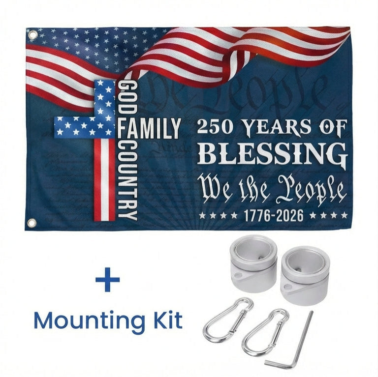 We The People American Flag, 250 Years Blessing 1776 2026 Grommet Flag 3-Day Shipping