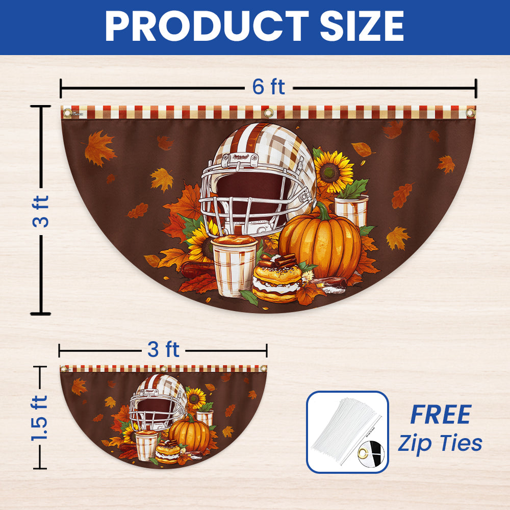 Fall Family Football Non-Pleated Fan Flag