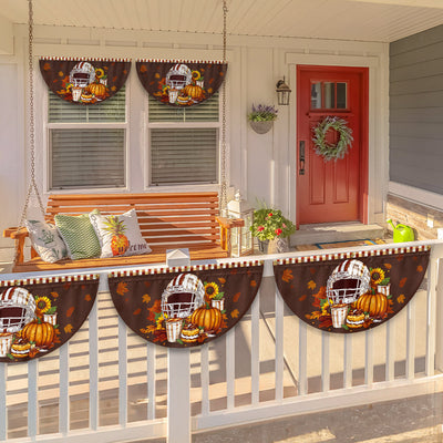 Fall Family Football Non-Pleated Fan Flag
