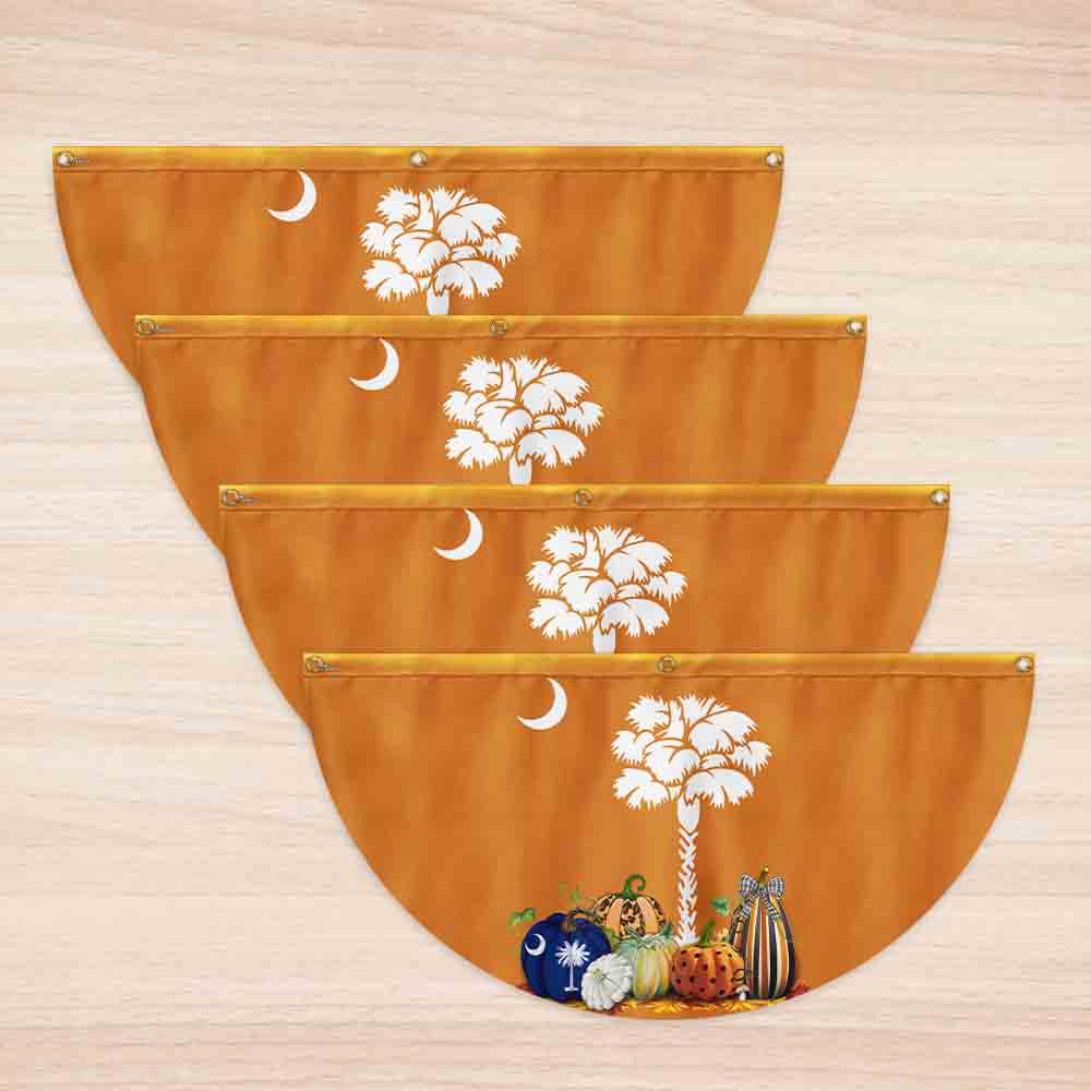 Fall In South Carolina State Non-Pleated Fan Flag