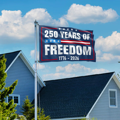 Flagwix American Flag - 250 Years Of Freedom 1776-2026 4th Of july Grommet Flag