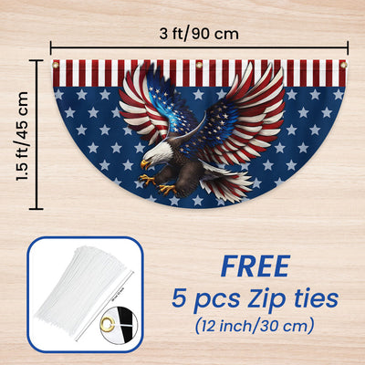 Patriotic Eagle We The People American Non-Pleated Fan Flag