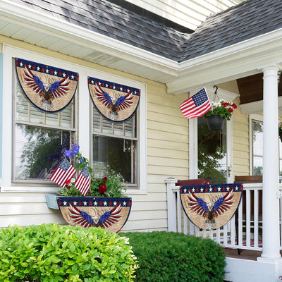 Flagwix American Flag - We The People Patriotic Eagle Non-Pleated Fan Flag