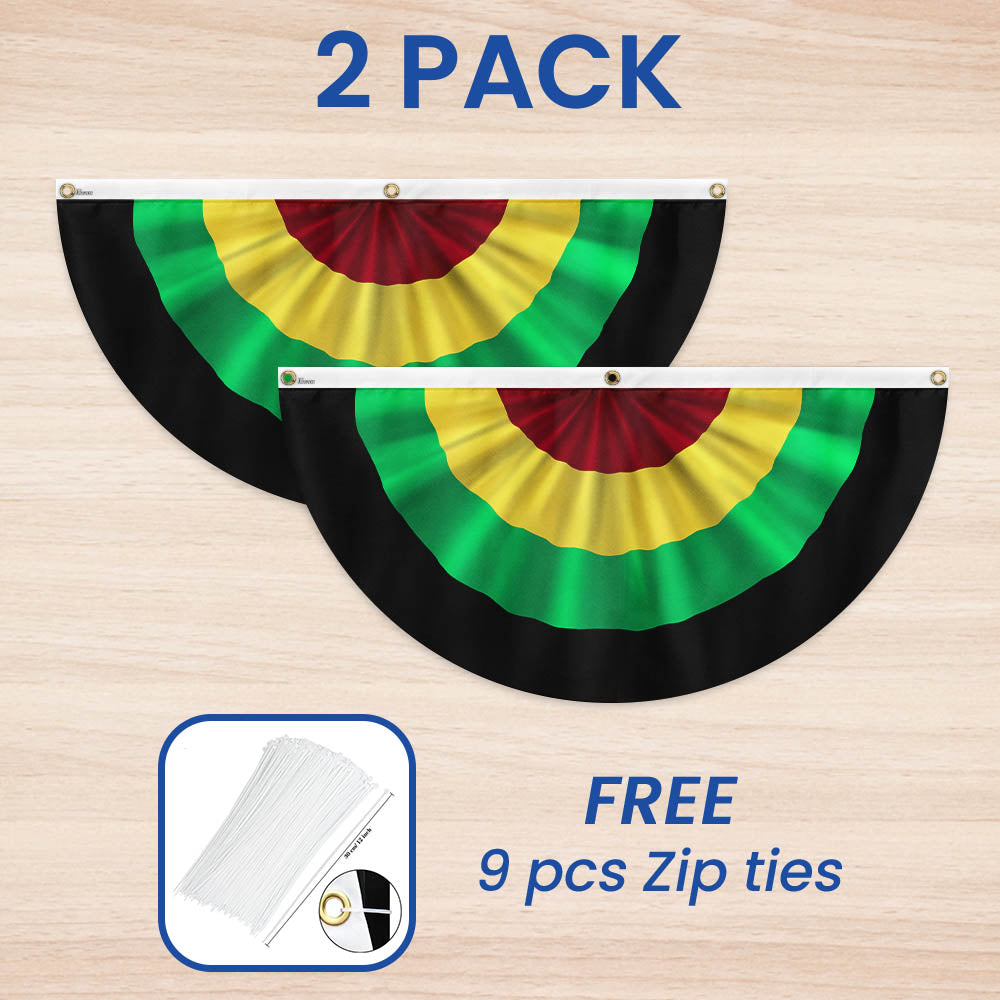 Juneteenth Non-Pleated Fan Flag