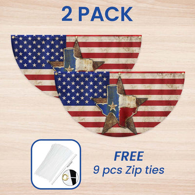 Texas Texan American Non-Pleated Fan flag
