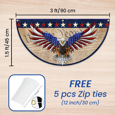 Flagwix American Flag - We The People Patriotic Eagle Non-Pleated Fan Flag