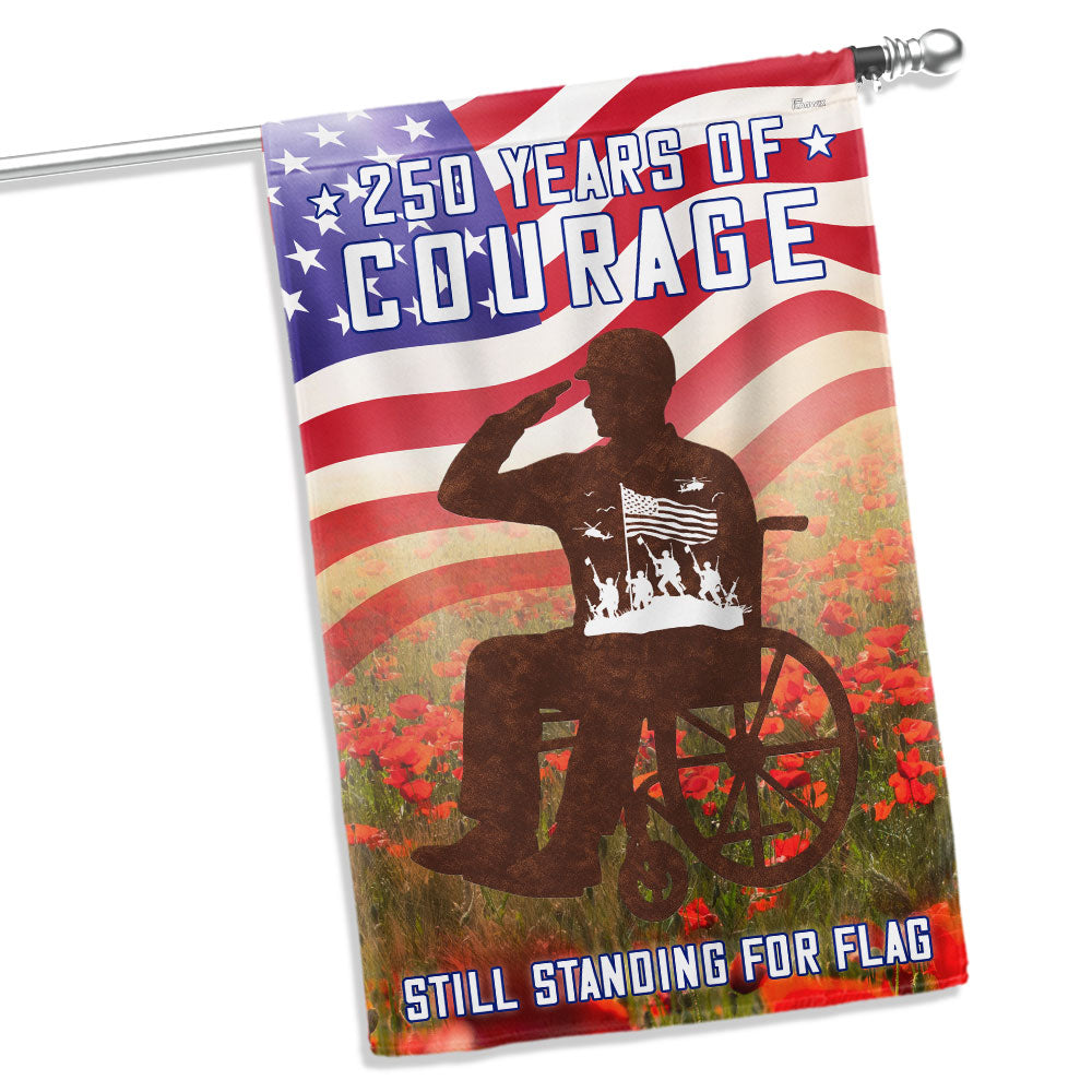 250 Years of Courage Veteran Flag for Semiquincentennial and Veterans Day