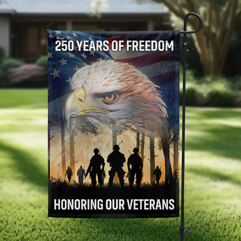 250 Years of Freedom Flag | Honoring Our Veterans Patriotic Eagle Flag