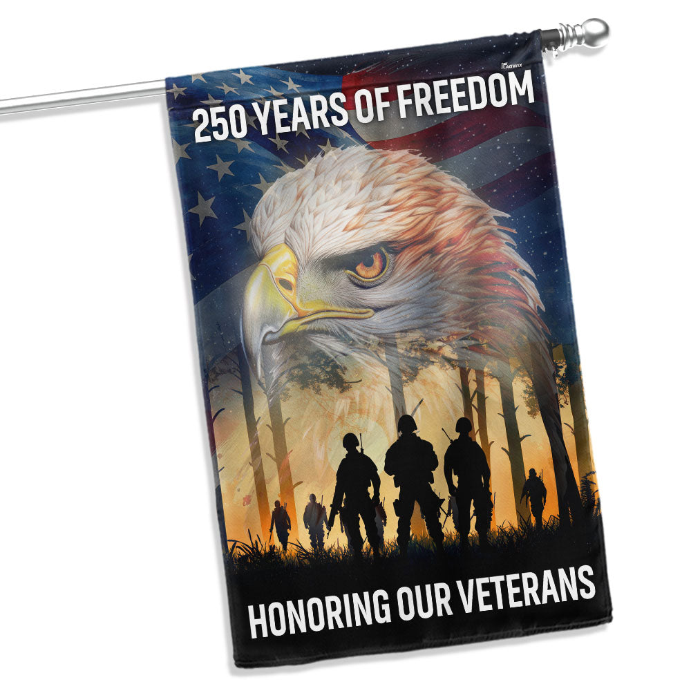 250 Years of Freedom Flag | Honoring Our Veterans Patriotic Eagle Flag