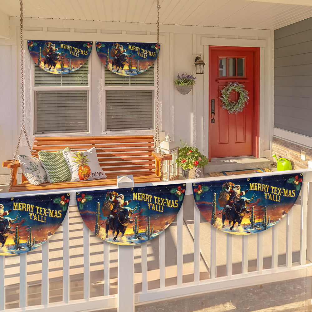 Merry Tex-Mas Y’all Flag | Cowboy Fan Flag for Holiday Decor
