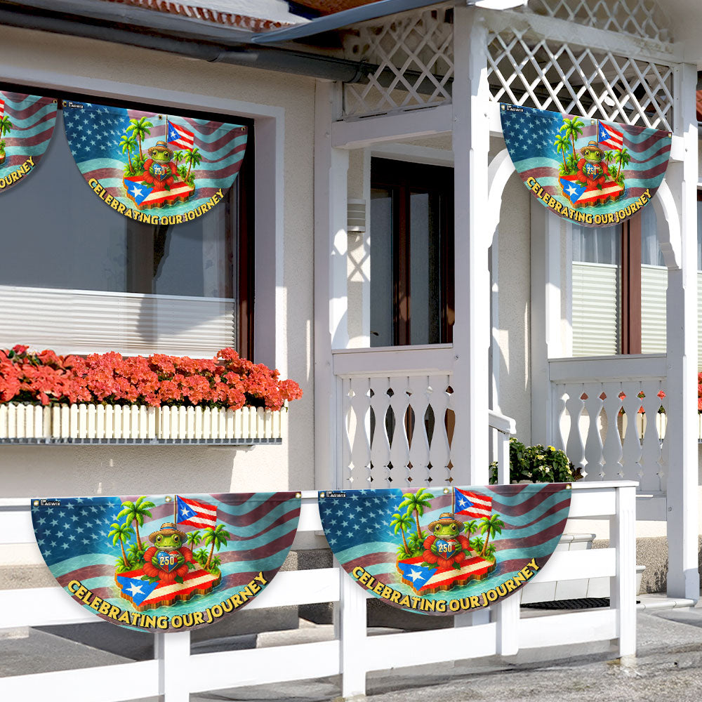 Puerto Rico 250th Anniversary Fan Flag | Celebrating Our Journey