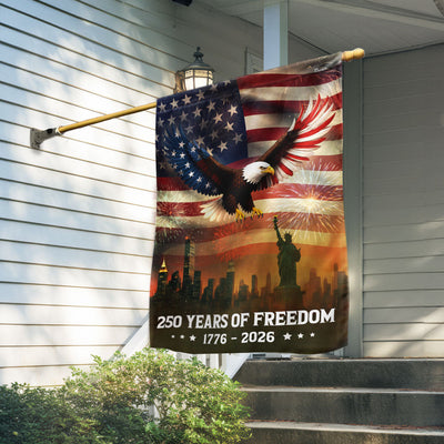 250th Anniversary American Flag | Eagle Statue of Liberty Patriotic Flag