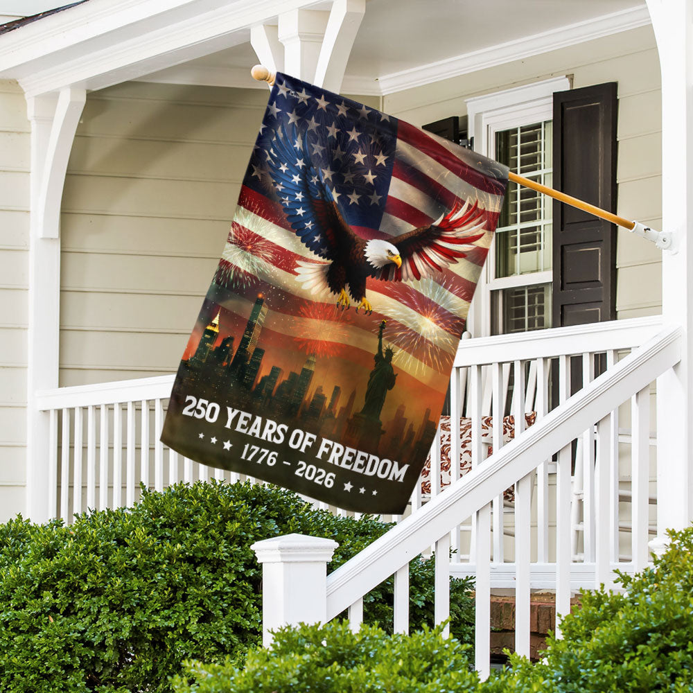 250th Anniversary American Flag | Eagle Statue of Liberty Patriotic Flag