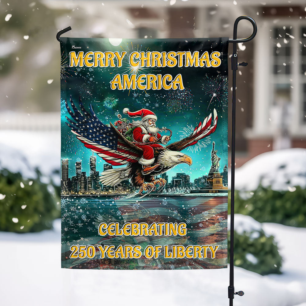 Christmas Patriotic America Flag Eagle Celebrating 250 Years of Liberty
