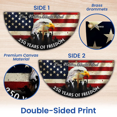 US Veterans 250 Years of Freedom Flag, Semiquincentennial 1776 2026 Fan Flag