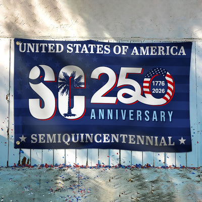 SC 250th Anniversary Flag | USA Semiquincentennial Patriotic Grommet Flag