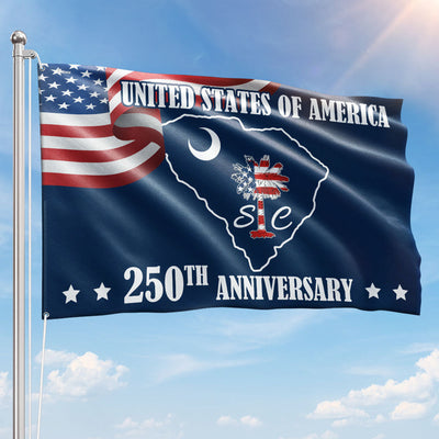 SC 250th Anniversary State Grommet Flag, South Carolina USA 1776–2026 Decor