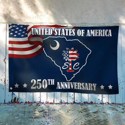 SC 250th Anniversary State Grommet Flag, South Carolina USA 1776–2026 Decor