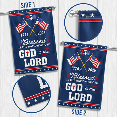 Patriotic 250 Years of America Blessed Nation 1776 2026 Flag