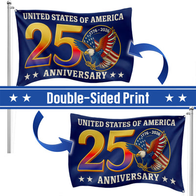 250th Anniversary United States of America Eagle Patriotic Grommet Flag