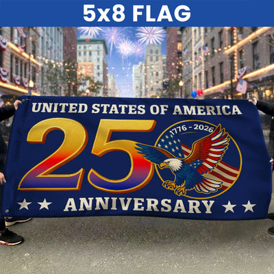 250th Anniversary United States of America Eagle Patriotic Grommet Flag