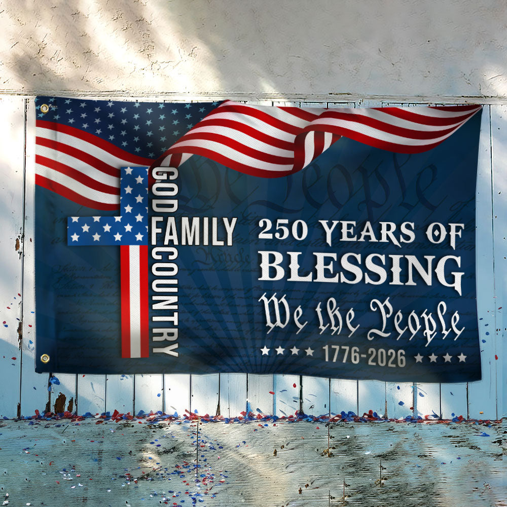 We The People American Flag, 250 Years Blessing 1776 2026 Grommet Flag 3-Day Shipping