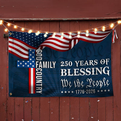 We The People American Flag, 250 Years Blessing 1776 2026 Grommet Flag 3-Day Shipping