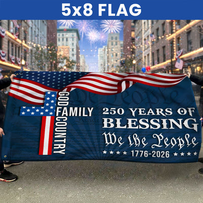We The People American Flag, 250 Years Blessing 1776 2026 Grommet Flag 3-Day Shipping