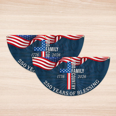 Patriotic American Flag, 250 Years of Blessing God 1776 2026 Fan Flag