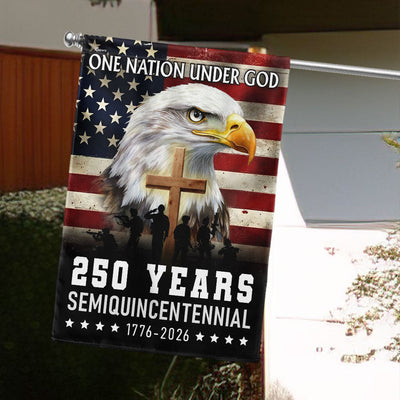 One Nation Under God 1776 2026 Semiquincentennial 250 Years American Flag