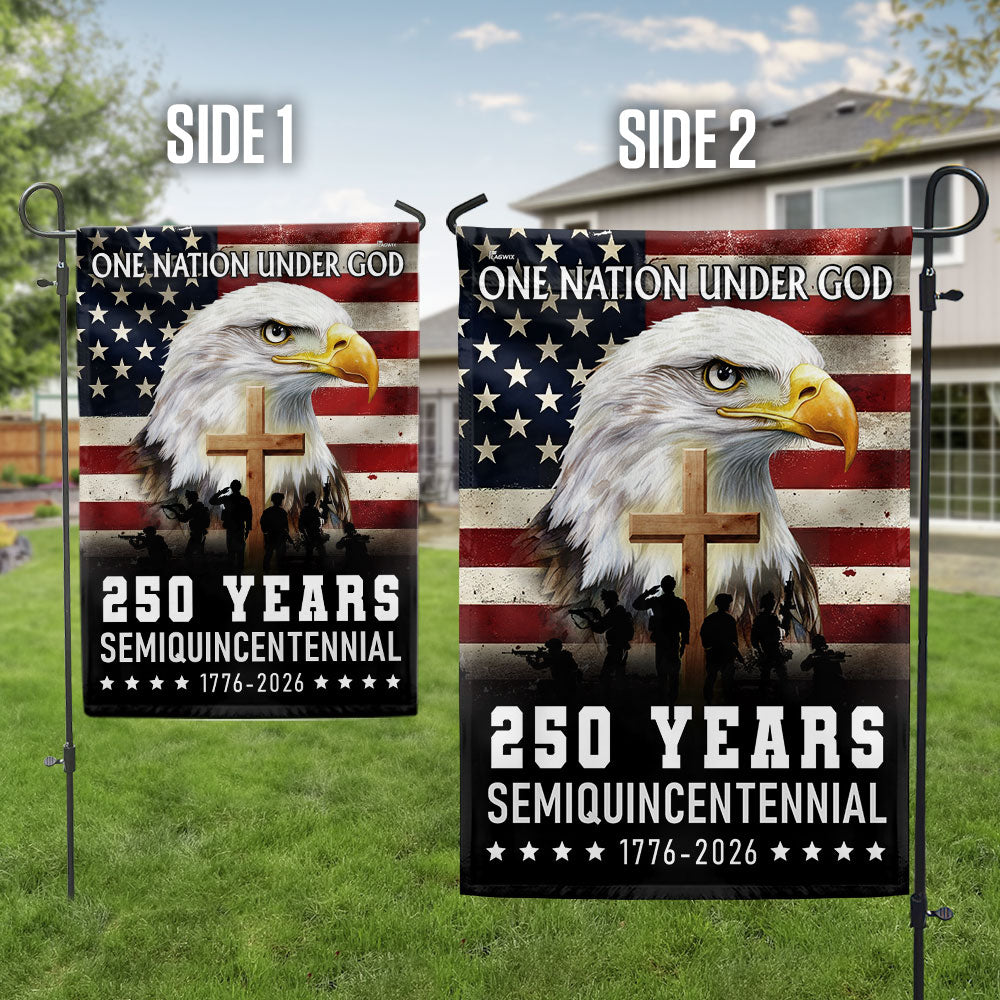 One Nation Under God 1776 2026 Semiquincentennial 250 Years American Flag