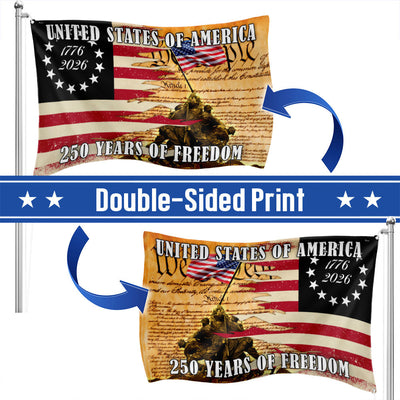 United States of America We The People Patriotic Grommet Flag for 250 Years