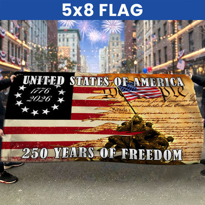United States of America We The People Patriotic Grommet Flag for 250 Years