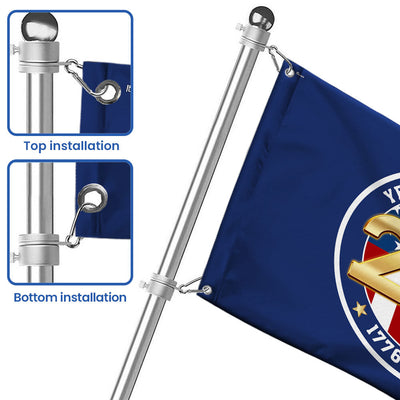 Patriotic 250 Years of America 1776 2026 Semiquincentennial Grommet Flag